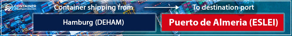 shipping container from port hamburg to port of Almeria